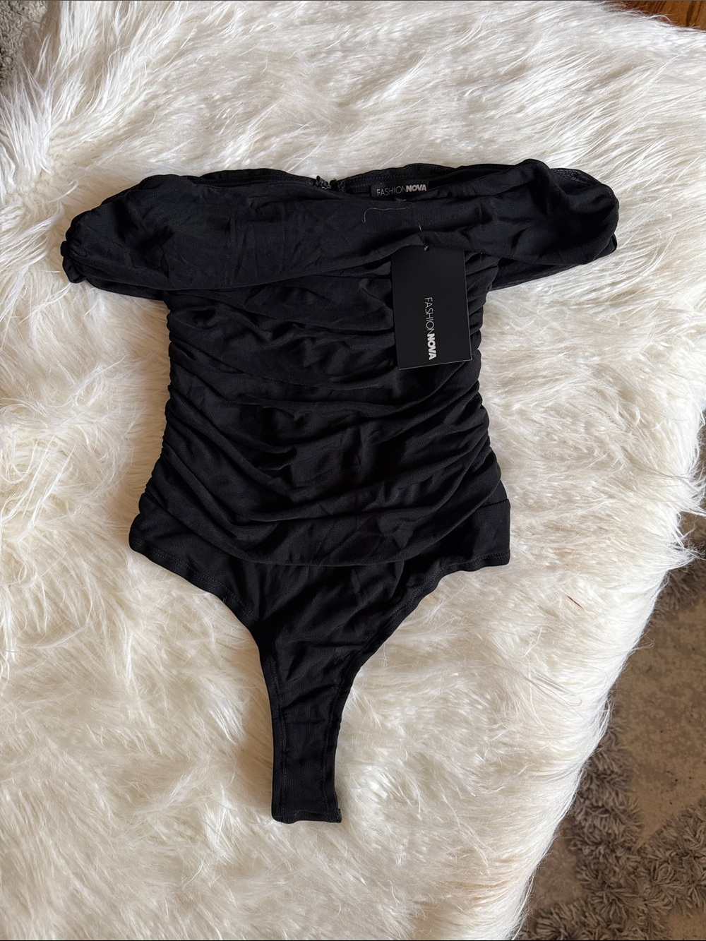 Black Off-Shoulder bodysuit